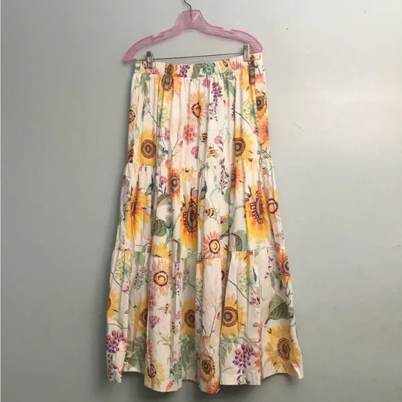 Elie Tahari White and Purple Floral Skirt - Picture 5 of 16